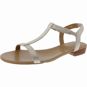 Womens Metallic Slingback Sandals