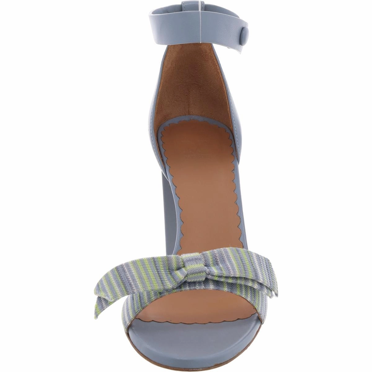 Womens Mixed Media Leather Heels