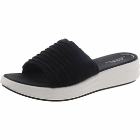 Womens Open Toe Slip On Wedge Sandals