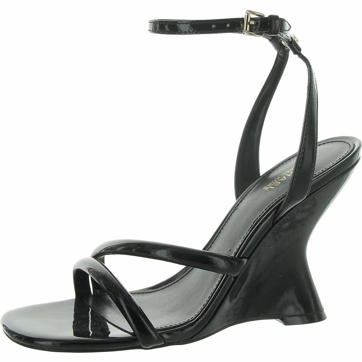 Womens Slip On Open Toe Ankle Strap