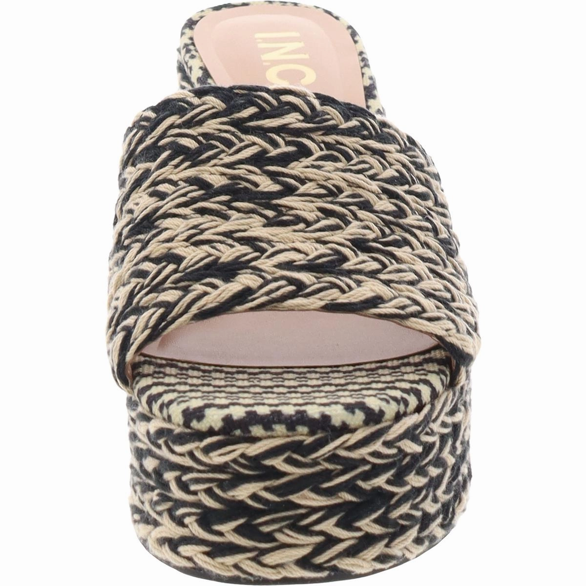 Womens Slip On Peep Toe Block Heel