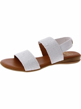 Womens Woven Slip On Slingback Sandals