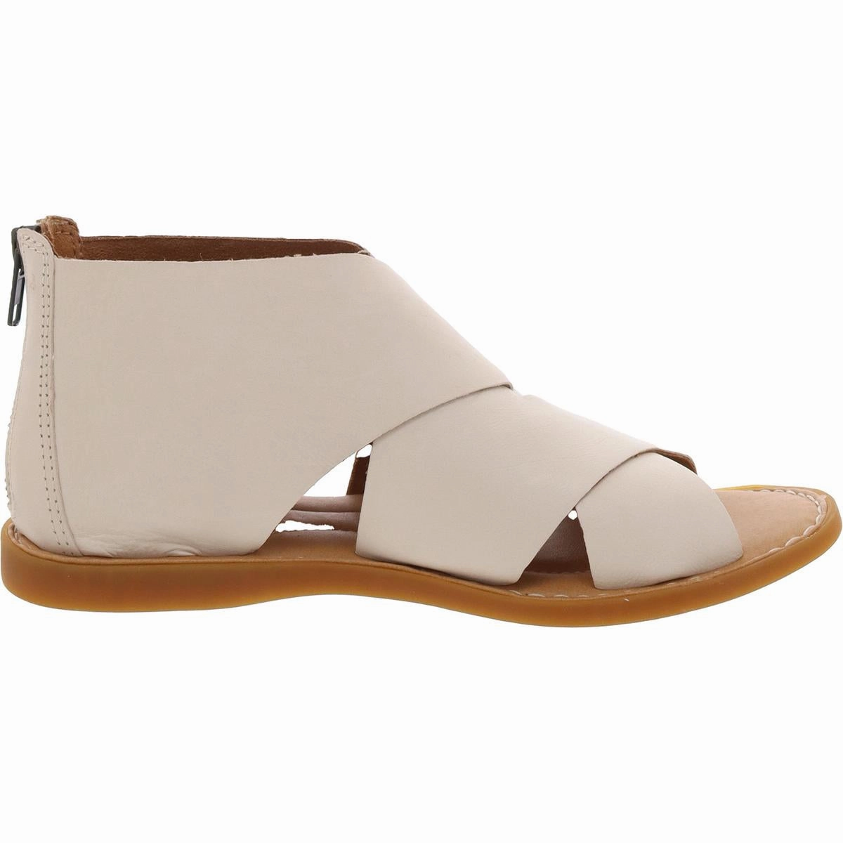 Womens Zipper Leather Gladiator Sandals