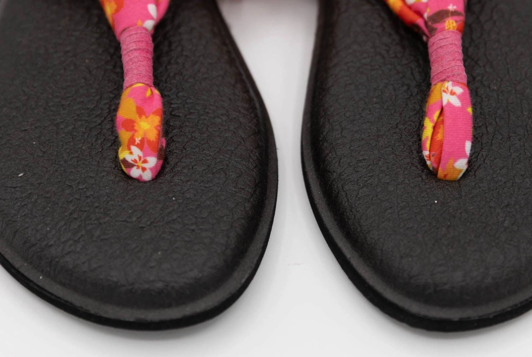 Yoga Sling 2 Floral Flip Flop Thong Sandals In Orange