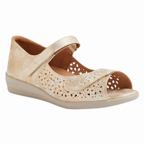 Ziera Daffodil Smudge Metal Leather Sandal (Women's)
