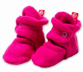 Zutano Cozie Fleece Baby Bootie Fuchsia Size 6 Months