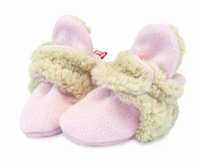 Zutano Cozie Furry Baby Bootie Baby Pink Size 6 Months